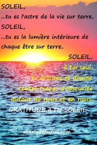 COUCHER SOLEIL MER astre de vie